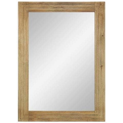 Specchio Da Bagno Marrone 50x70x3 Cm In Legno Massello Di Mango - Foto 2