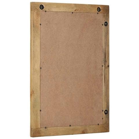 Specchio Da Bagno Marrone 50x70x3 Cm In Legno Massello Di Mango - Foto 3