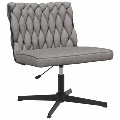 Sedia Da Ufficio Girevole Grigio Chiaro In Tessuto - Foto 2