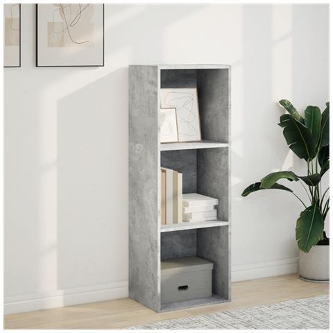 Libreria Grigio Cemento 40x30x114 Cm In Legno Multistrato - Foto 3