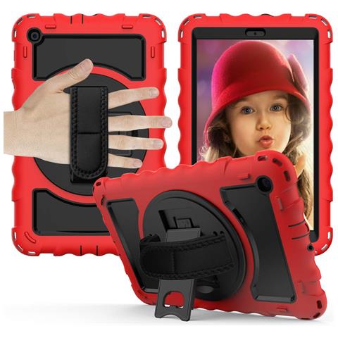 Custodia Ipad 10.2 Con Supporto Per Stilo E Base Rotante – Rossa Eleganza - Foto 1