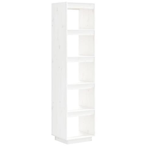 Libreria /divisorio Bianco 40x35x167cm In Legno Massello Di Pino - Foto 1