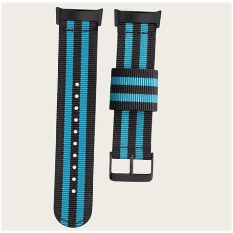 Cinturino Per Orologio In Nylon Per Fitbit Charge 5, Cinturino Di Ricambio Sportivo Traspirante Blue+black - Foto 2