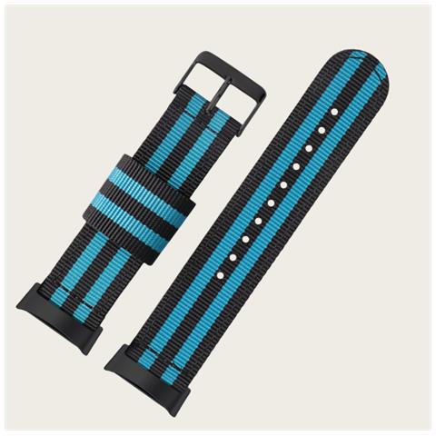 Cinturino Per Orologio In Nylon Per Fitbit Charge 5, Cinturino Di Ricambio Sportivo Traspirante Blue+black - Foto 4