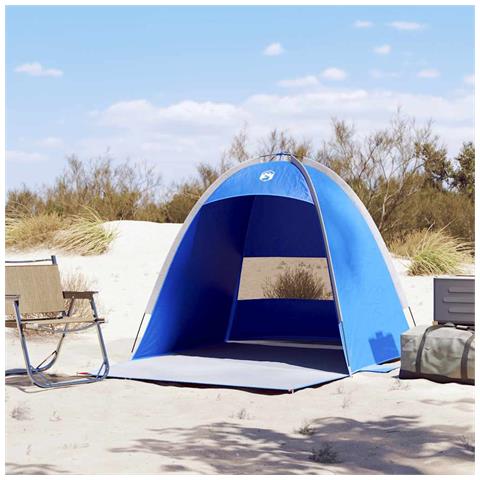 Tenda da Spiaggia 3 Persone Azzurra Impermeabile - Foto 2