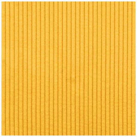 Divano Modulare con Cuscini in Tessuto a Coste Giallo Chiaro - Foto 9