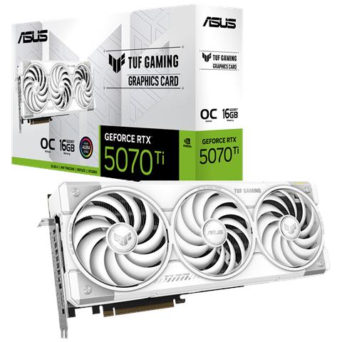 TUF Gaming TUF-RTX5070TI-O16G-WHITE-GAMING NVIDIA GeForce RTX 5070 Ti 16 GB GDDR7 PCI Express 5.0 - Foto 1