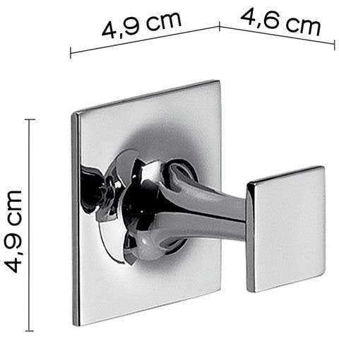 Appendiabiti Da Muro In Ottone E Cromall Wz27 Serie Wizard Cromato - Foto 2