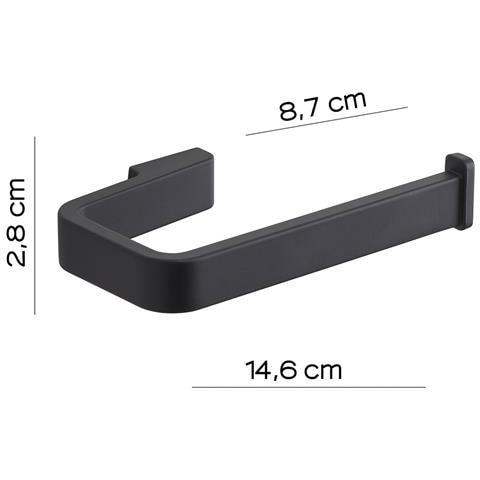 Portarotolo Da Muro In Ottone E Cromall A824 Serie Samoa Nero Matt - Foto 2