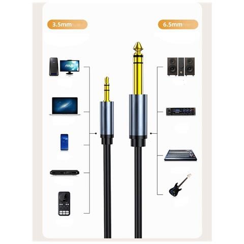 Cavo Audio Da 6,5 Mm A 3,5 Mm Maschio-maschio - Connetti I Tuoi Dispositivi Senza Interruzioni 1 M - Foto 7