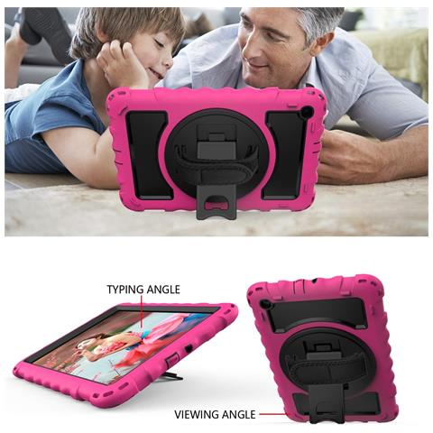 Custodia Per Samsung Tab A10.1"" Con Supporto E Tracolla Rosa - Foto 2