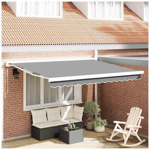 Tenda da Sole Bianco 3,5 x 2,5 m Metallo - Foto 2