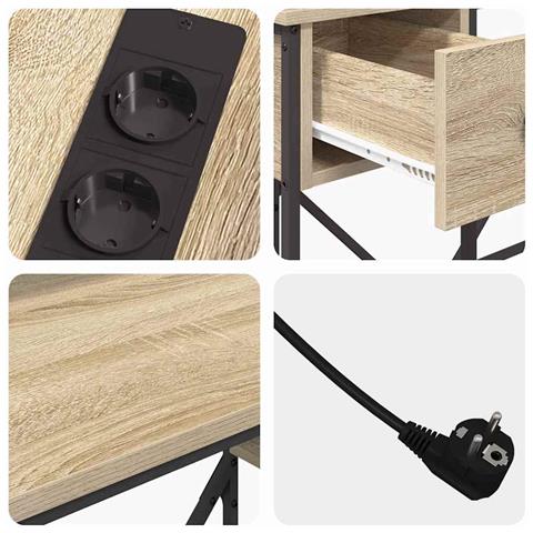 Scrivania rovere sonoma 120 x 79 x 86.5 cm Legno multistrato - Foto 9