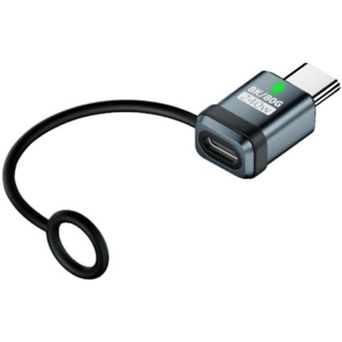 Adattatore Dritto Da Femmina Type-c A Maschio Type-c 240w 120gbps - Confezione Da 2 Grey - Foto 2