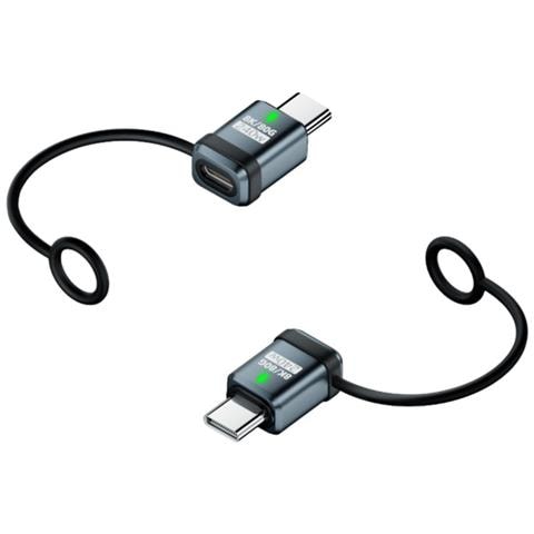 Adattatore Dritto Da Femmina Type-c A Maschio Type-c 240w 120gbps - Confezione Da 2 Grey - Foto 1
