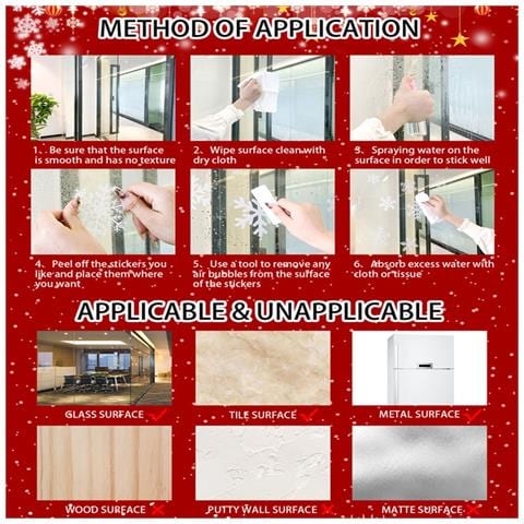 Adesivi Natalizi Per Finestre - 6 Design, Decalcomanie Statiche Per Decorazioni Festività - Foto 4