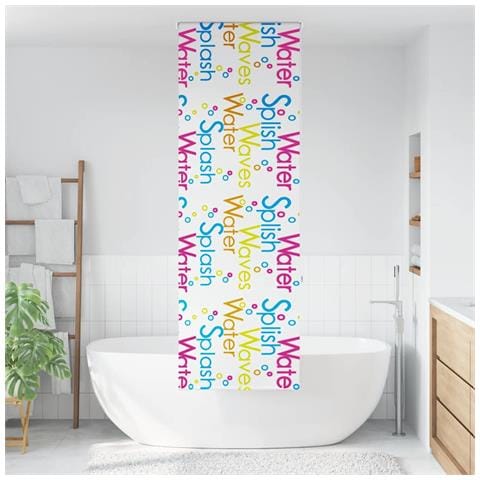 Tenda a Rullo Doccia 80x240 cm Larghezza Tessuto 76 cm - Foto 2