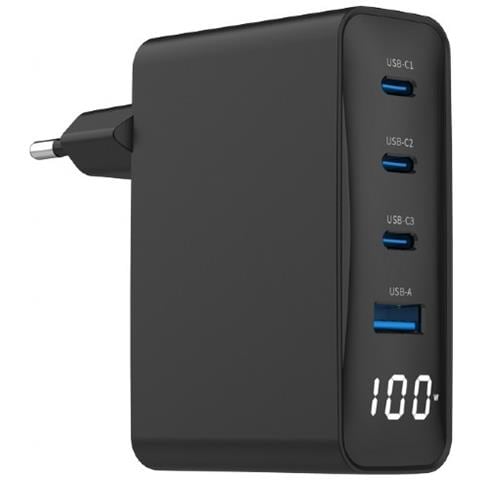 TA-UC-PDQC100LCD-01-BK Caricabatterie per dispositivi mobili Computer portatile, Smartphone Nero AC Ricarica rapida Interno - Foto 1
