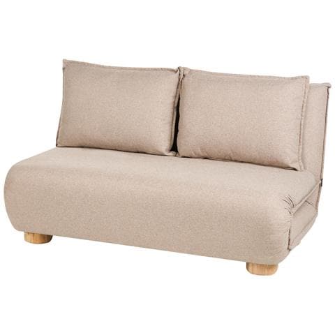 Divano Letto 2 Posti Abisko Lino Sintetico Beige - Foto 6