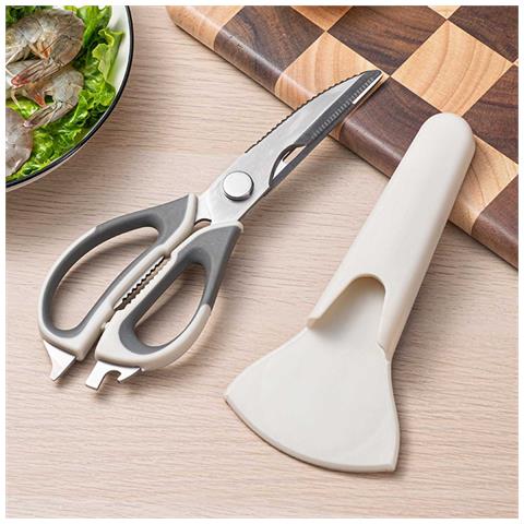 Forbici Per Ossa Di Pollo In Acciaio Inox Con Guaina Magnetica - Forbici Da Cucina Multiuso White - Foto 2