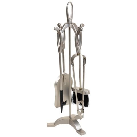 Set Di 5 Utensili Per Caminetto In Metallo Nero - Foto 1