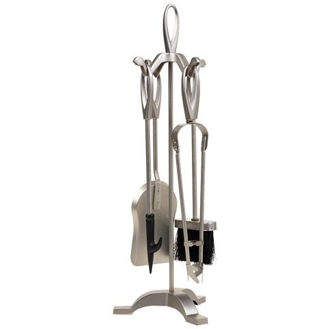Set Di 5 Utensili Per Caminetto In Metallo Nero - Foto 2