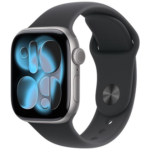 Watch Series 11 GPS + Cellular 42mm Cassa Alluminio Grigio Siderale con Sport Band Nero - S /M - Foto 1