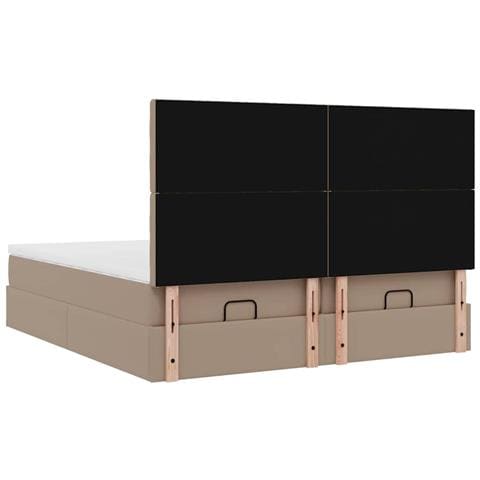 Struttura Letto Pouf con Materassi 200x200cm Similpelle - Foto 9