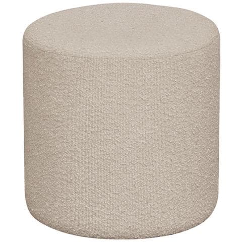 Pouf Ejby Rotondo In Bouclé Beige Ø34 Cm - Foto 1