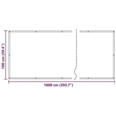 Schermo da balcone Borgogna 100 x 1000 cm Tessuto Oxford - Foto 7