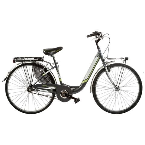 Bici Da Donna Misura 26 X 1,38 Bicicletta Linea Venere City Bike Senza Cambio 1v Completa Di Accessori Con Luci A Led - 43 Titanio Verde Lime - Foto 1