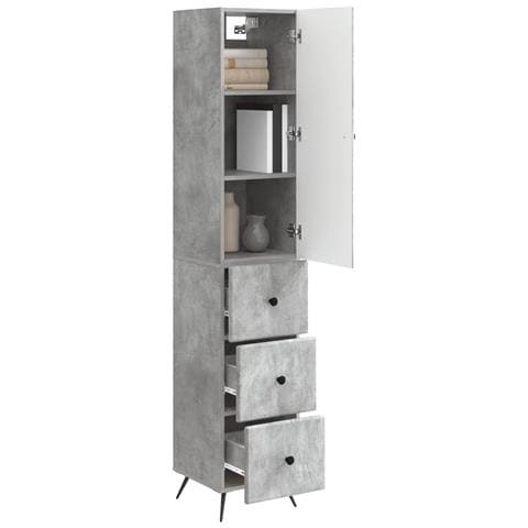 Set di armadi 2 pcs Grigio Cemento 34,5 x 34,5 x 90 cm - Foto 2