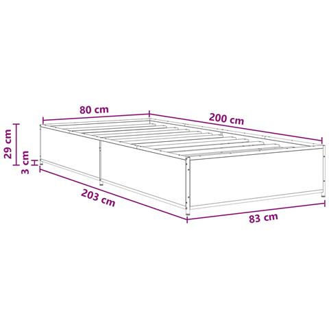 Struttura del letto Legno antico 80 x 200 cm - Foto 6