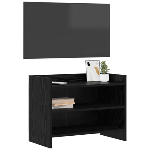 Mobile TV 60 x 33 x 47 cm Rovere Nero Legno ingegnerizzato - Foto 2