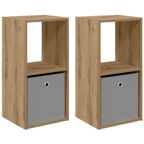 Comodino 2 pcs Rovere artigianale 35 x 32 x 68,5 cm - Foto 1