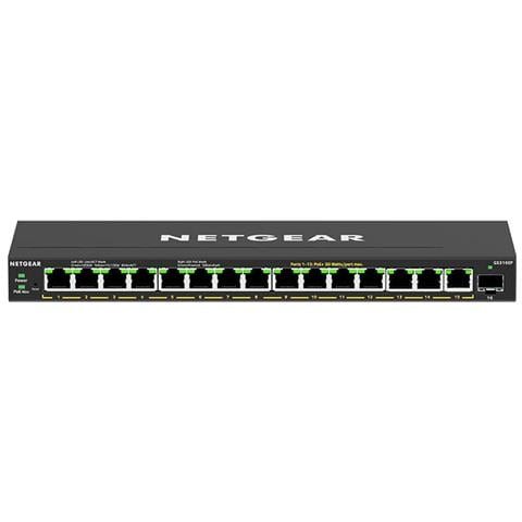 GS316EP Gestito Gigabit Ethernet (10/100/1000) Supporto Power over Ethernet (PoE) Nero - Foto 1