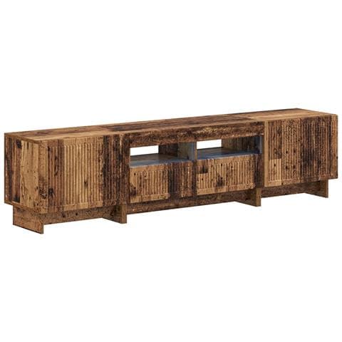 Mobile TV LED a 5 pezzi Legno antico Legno ingegnerizzato - Foto 1