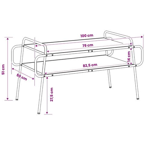 Tavolino da salotto Rovere Artigianale 100 x 50 x 51 cm - Foto 8