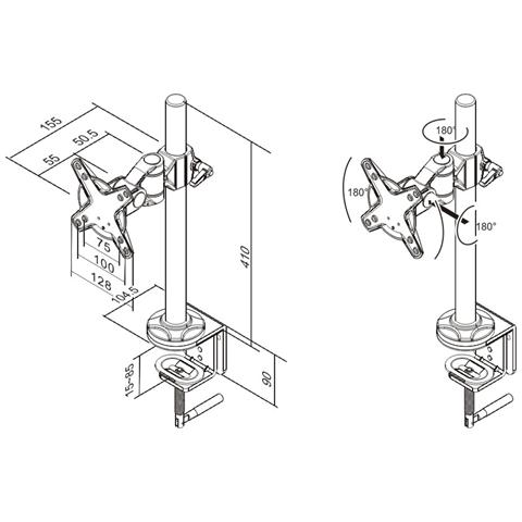 Supporto da Scrivania FPMA-D1010 per Monitor LCD /LED /TFT - Foto 2