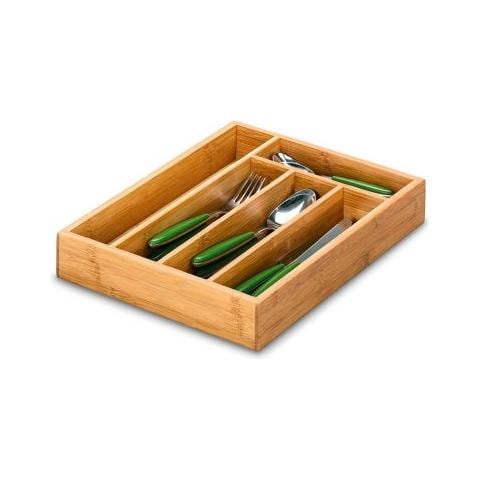 Portaposate da cassetto Bamboo 34 x 26 cm in legno di bambu' - Foto 2