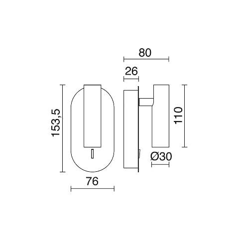 Applique Da Comodino Led 3w Dirk Bianca - Foto 4