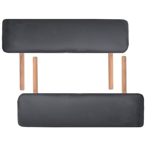 Lettino Massaggio Pieghevole A 2 Zone Imbottitura 10 Cm Nero - Foto 10