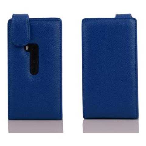 Custodia Compatibile Con Nokia Lumia 920 In Blu Reale - Coperchio Protettivo In Design Flip Realizzato In Similpelle Testurizzata - Foto 2