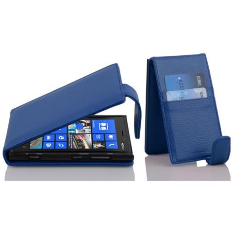 Custodia Compatibile Con Nokia Lumia 920 In Blu Reale - Coperchio Protettivo In Design Flip Realizzato In Similpelle Testurizzata - Foto 1