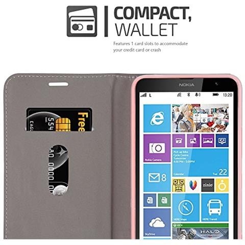 Custodia Compatibile Con Nokia Lumia 1320 In Blu Scuro Nero - Coperchio Protettiva Con Chiusura Magnetica, Funzione Stand E Tasca Per Le Carte - Foto 2