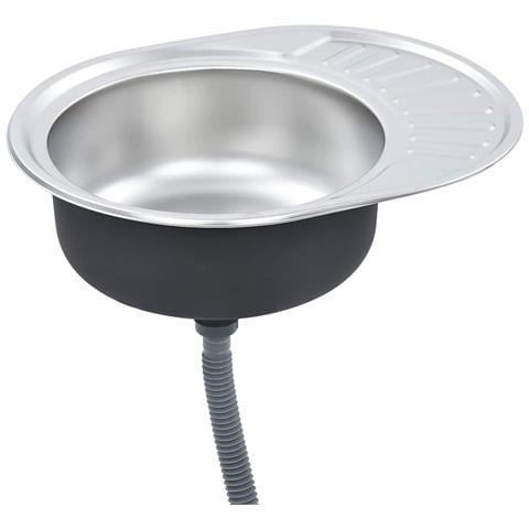 Lavello Da Cucina Con Filtro E Sifone Ovale In Acciaio Inox - Foto 1
