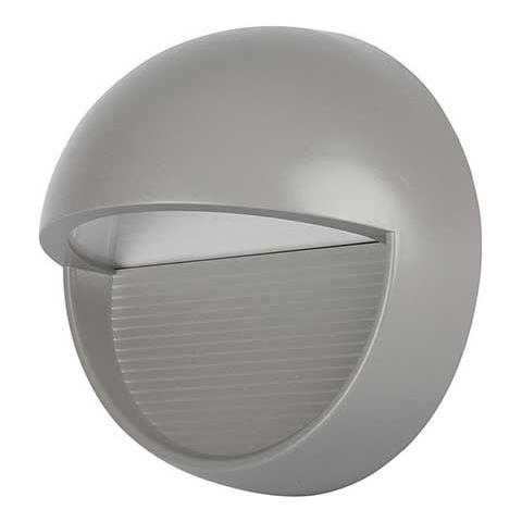 V-tac Vt-1182 Lampada Applique Led 3w Parete Segnapasso Tondo Grigio Ip65 Bianco Caldo 3000k - Sku 1406 - Foto 1