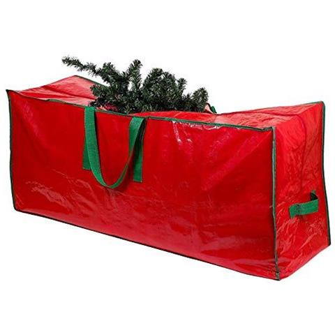 Bag-negozi Di Natale Fino A 75 Piedi Disassembled Artificiale Albero Di Natale Durevole Materiale Impermeabile Cerniera Di Stoccaggio Contenitore Con Manici Rosso 122 X 40 X 52 Centimetri - Foto 1