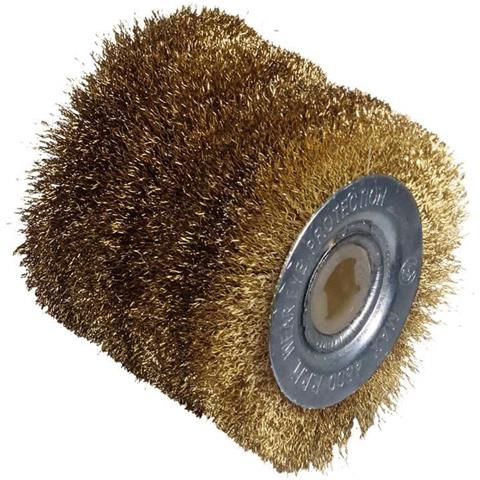 Spazzola Metallica Grande - Filo Di Ottone 0,3mm - Ø60mm - L60mm - Foto 1