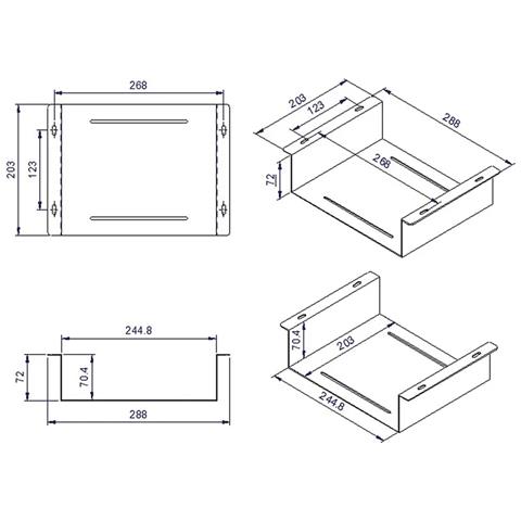 Staffa Sottoscrivania per KVM /NUC /Mini PC /Thin Client - Foto 5